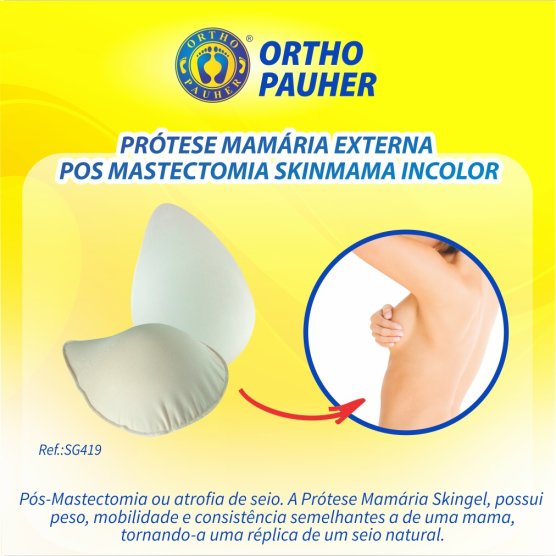 protese mamaria externa siligel mamma gota clear n7 (1054) - ortho pauher