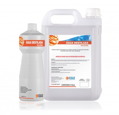 agua destilada nao esteril cx c/04 gl - ciclo farma