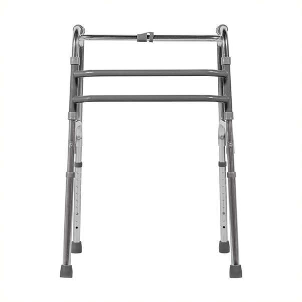 andador articulado aluminio dobravel prata - mercur