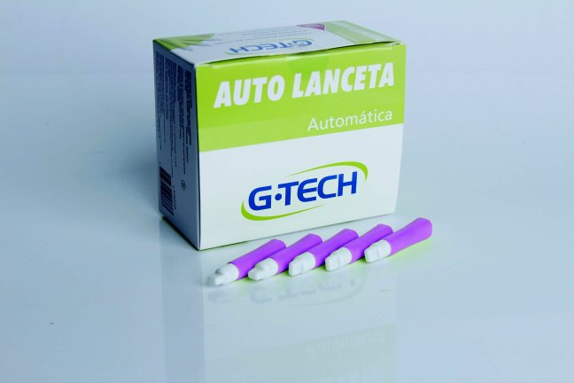 auto lanceta automatica 28g - caixa com 100 unidades - g-tech