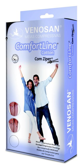 meia venosan comfortline cotton ziper 20-30 ad (m) curta pe aberto bege