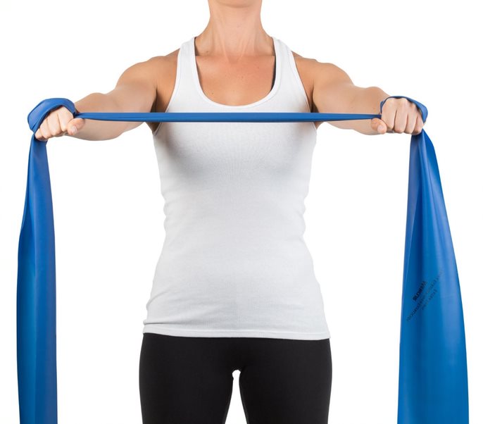 faixa elastica para exercicio azul 1,5m - extra forte - mercur
